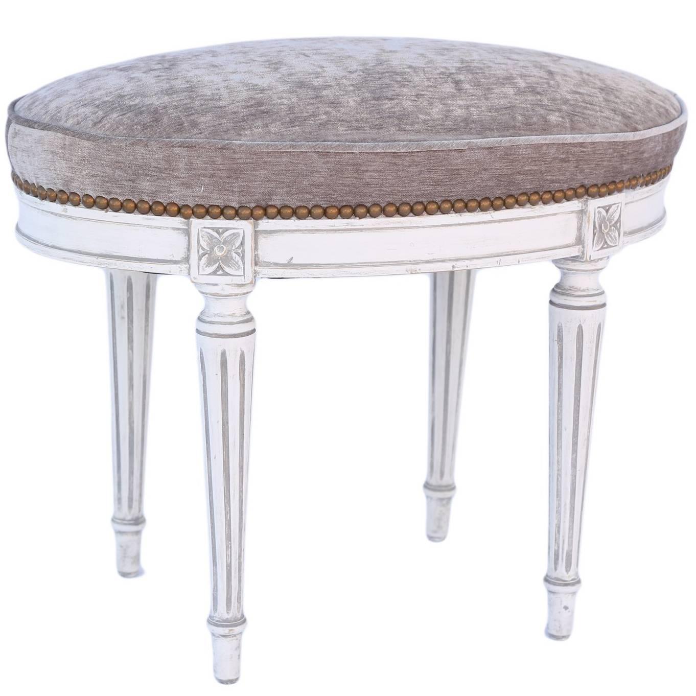 Oval Louis XVI Stool For Sale