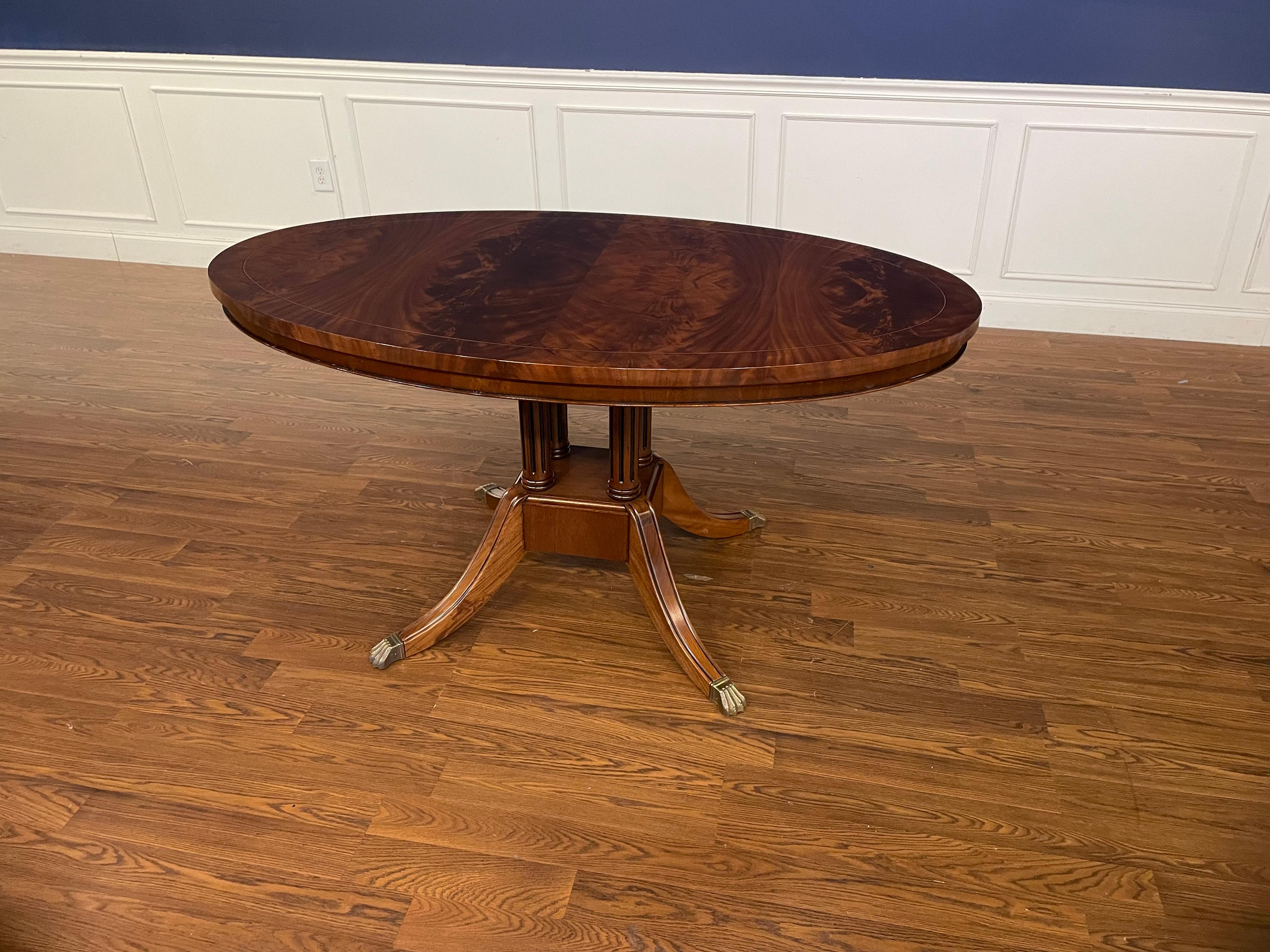 Oval Mahogany Breakfast/Dining Table by Leighton Hall  Made-To-Order For Sale 4