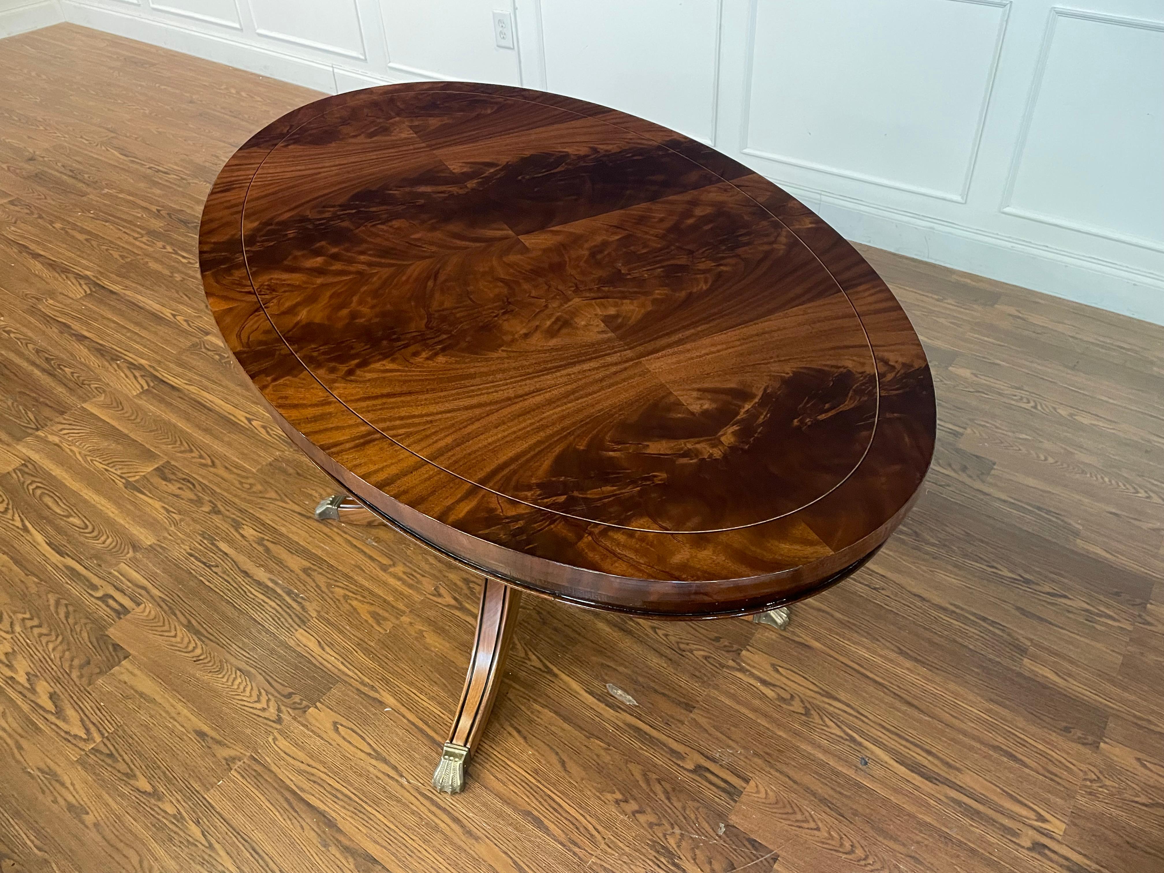 Contemporary Oval Mahogany Breakfast/Dining Table by Leighton Hall  Made-To-Order For Sale