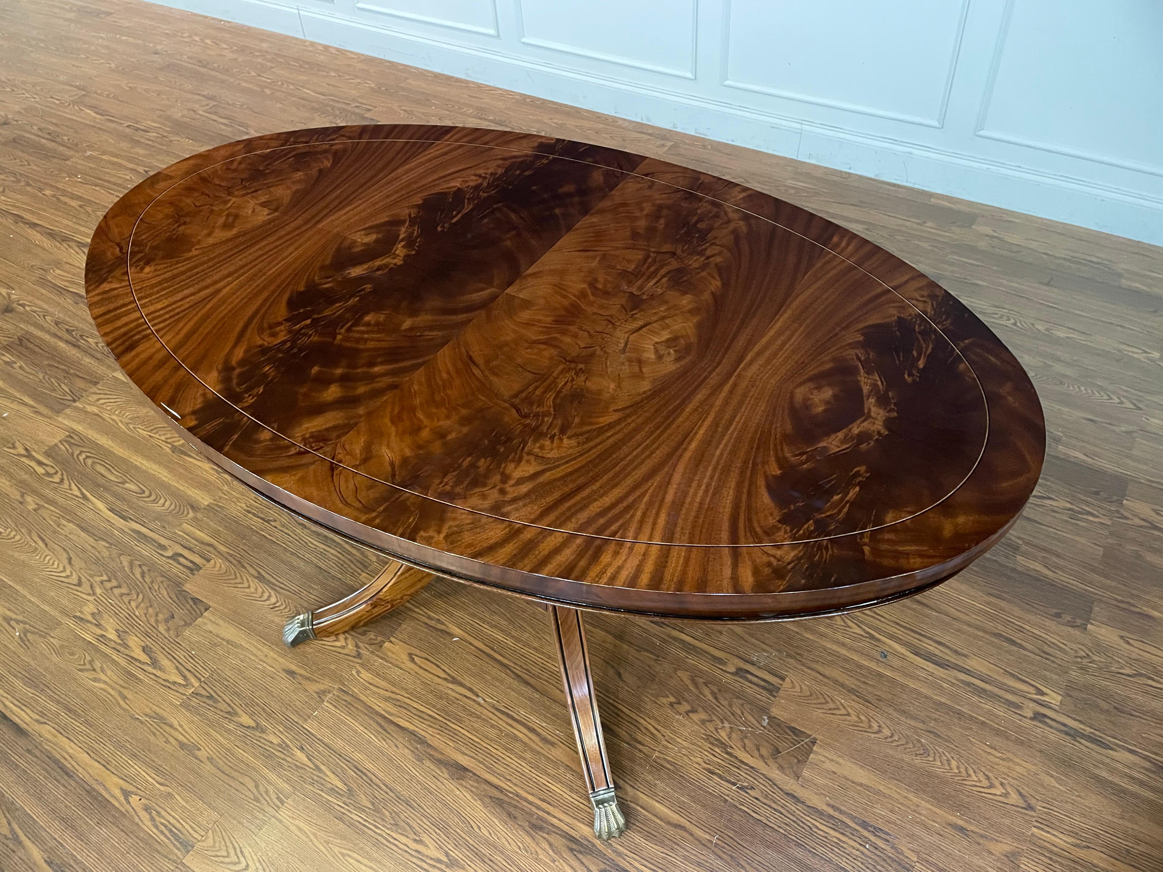 Oval Mahogany Breakfast/Dining Table by Leighton Hall  Made-To-Order For Sale 1