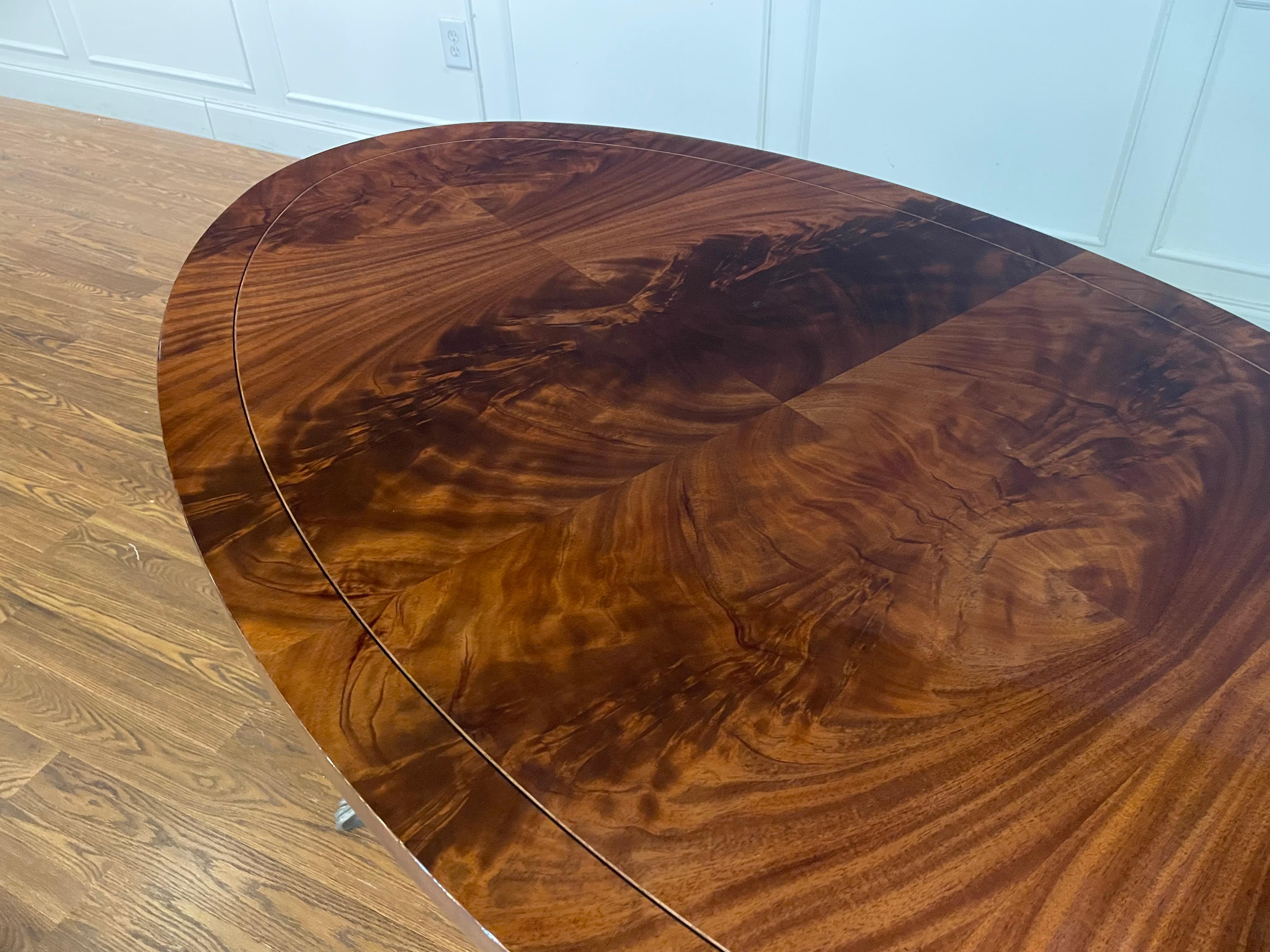 Oval Mahogany Breakfast/Dining Table by Leighton Hall  Made-To-Order For Sale 2