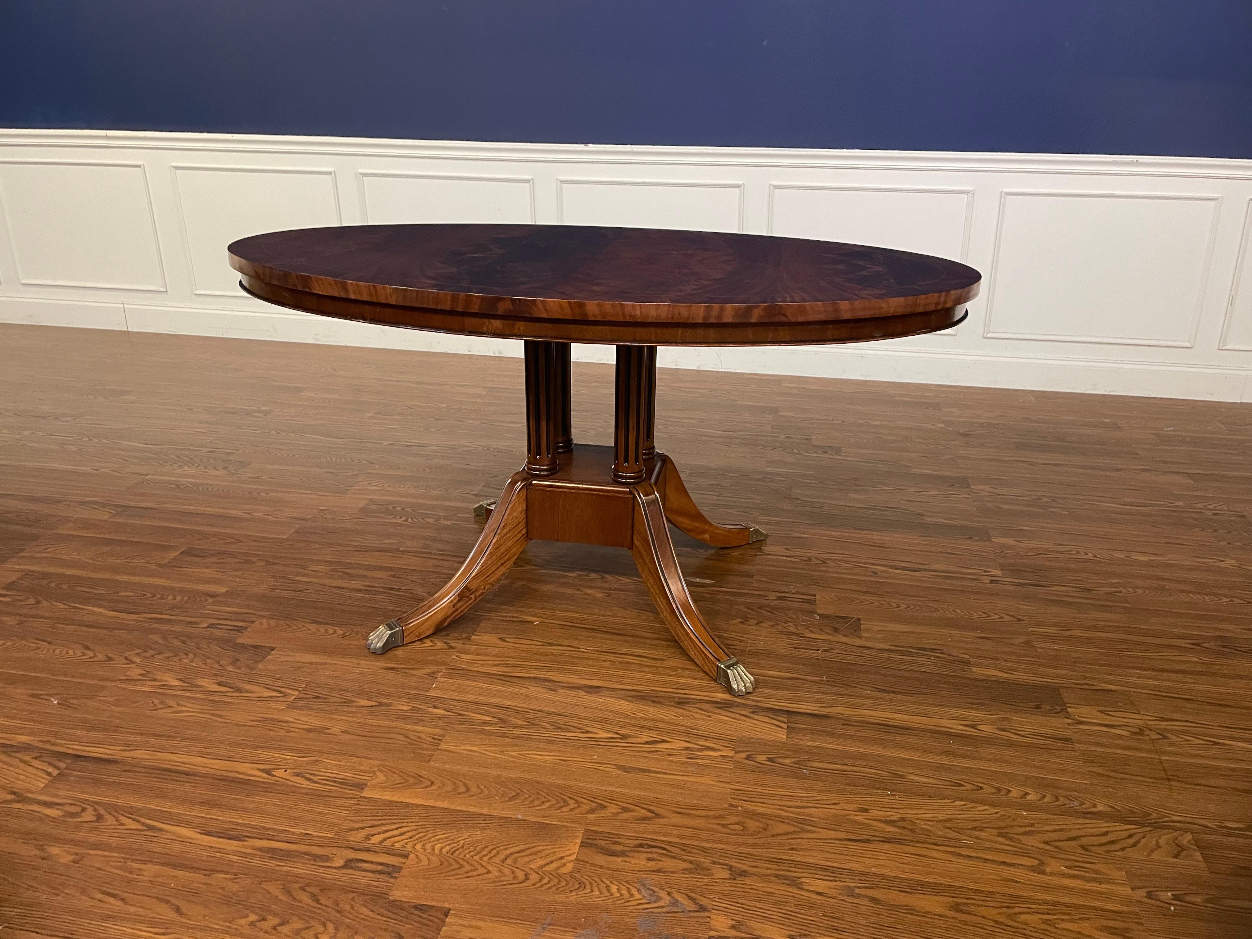 Oval Mahogany Breakfast/Dining Table by Leighton Hall  Made-To-Order For Sale 3