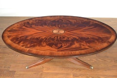 Oval Mahogany Georgian Style Coffee Table by Leighton Hall