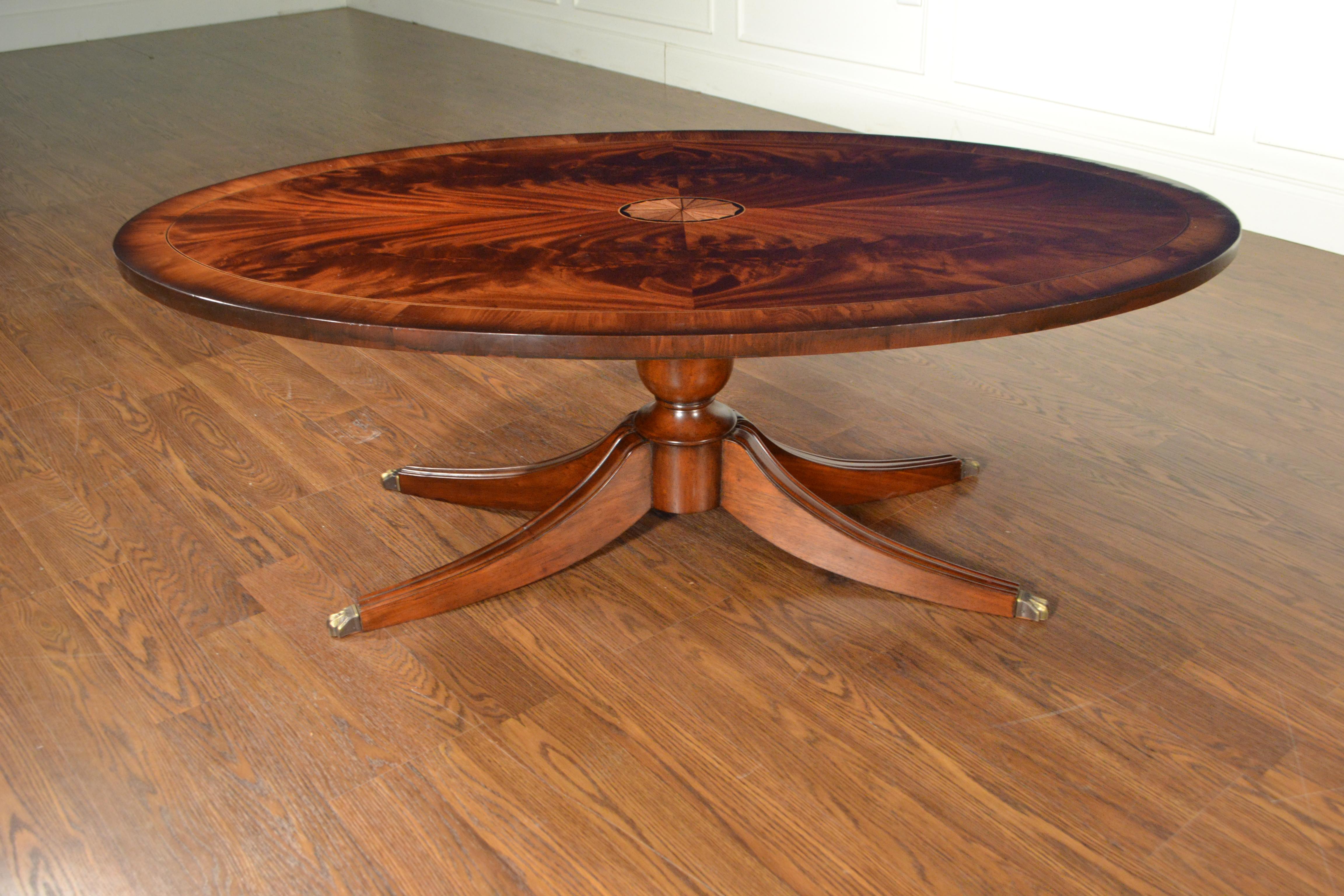 mahogany oval coffee table