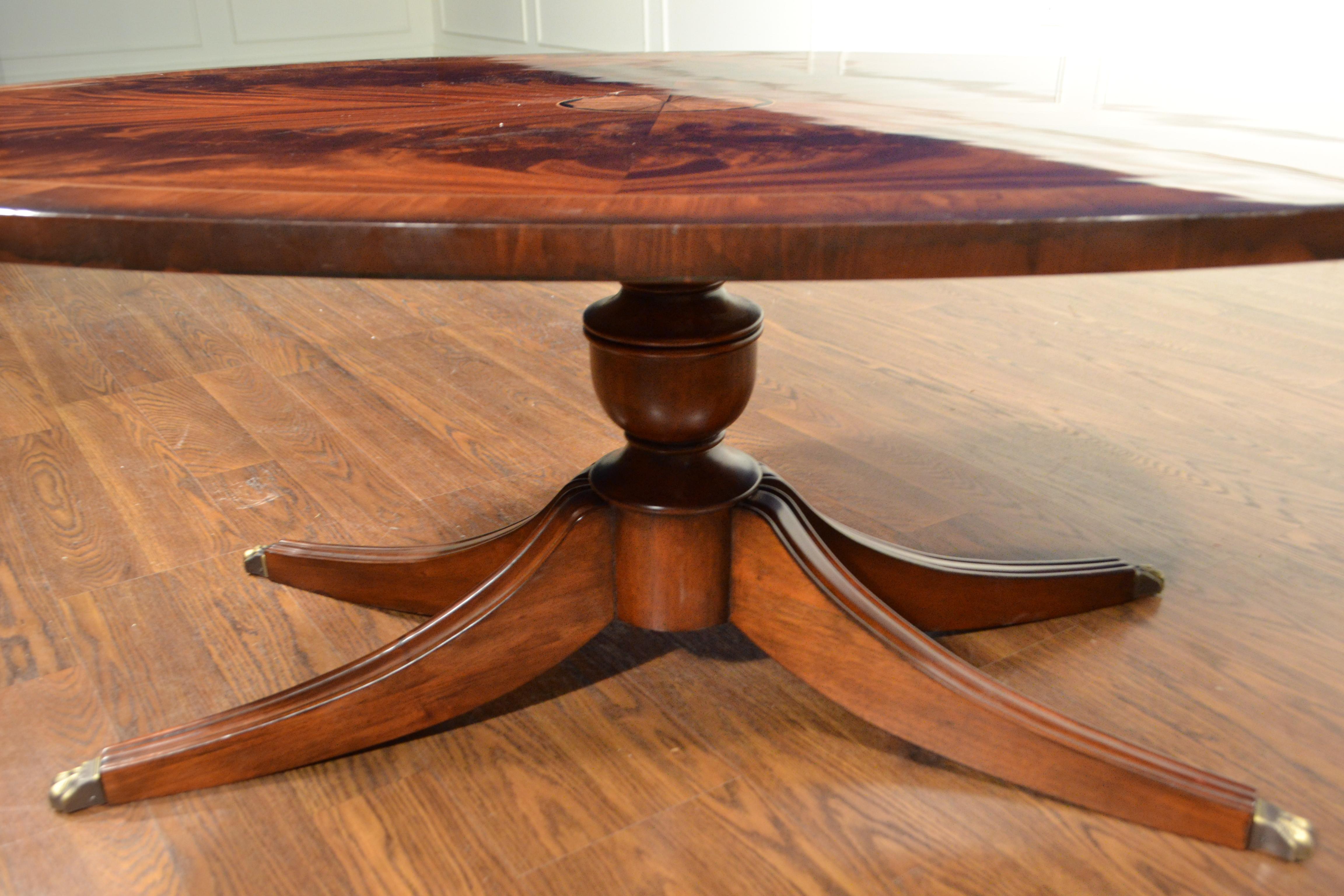 American Oval Mahogany Georgian Style Coffee Table by Leighton Hall For Sale