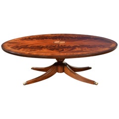 Oval Mahogany Georgian Style Coffee Table by Leighton Hall