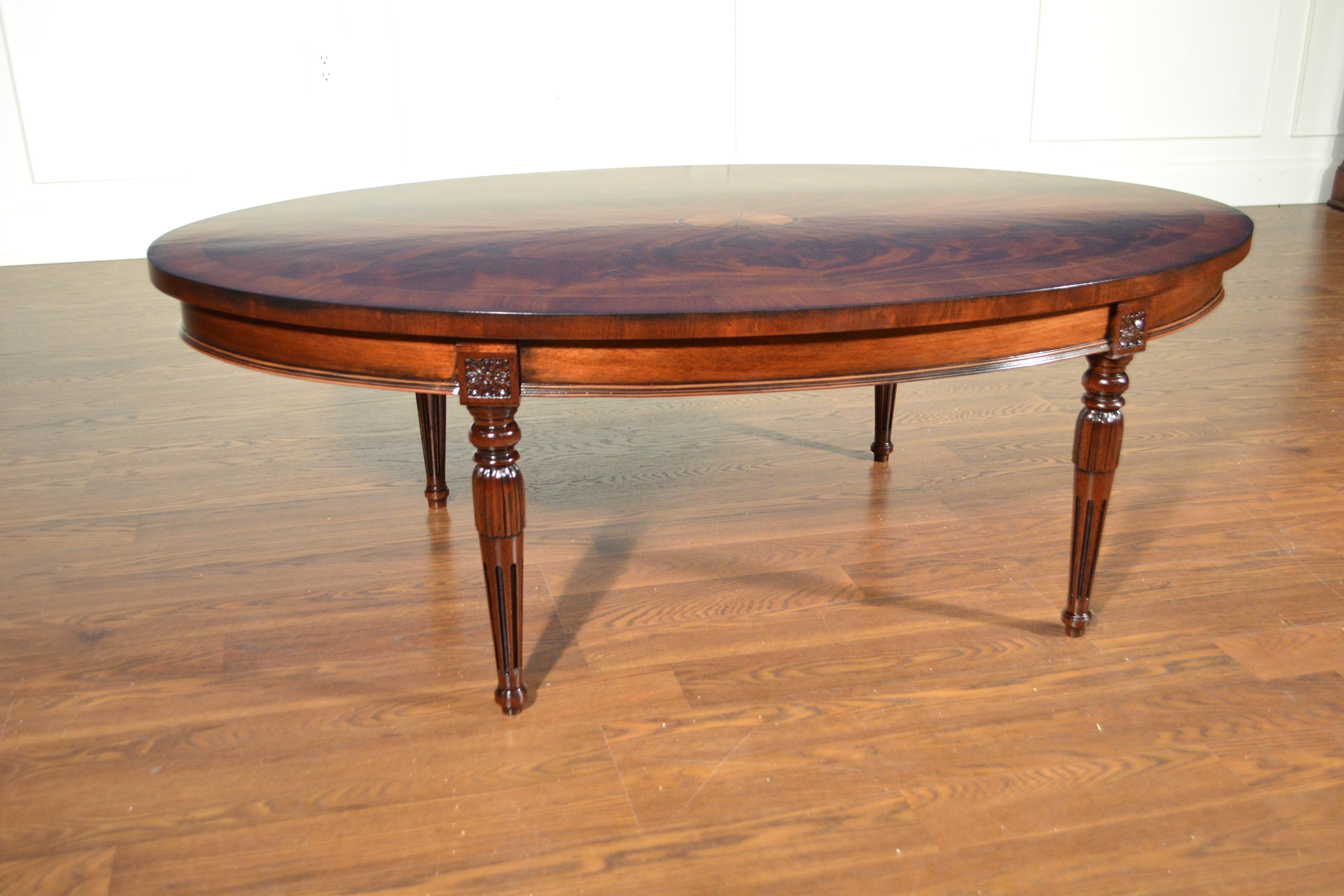 oval mahogany coffee table