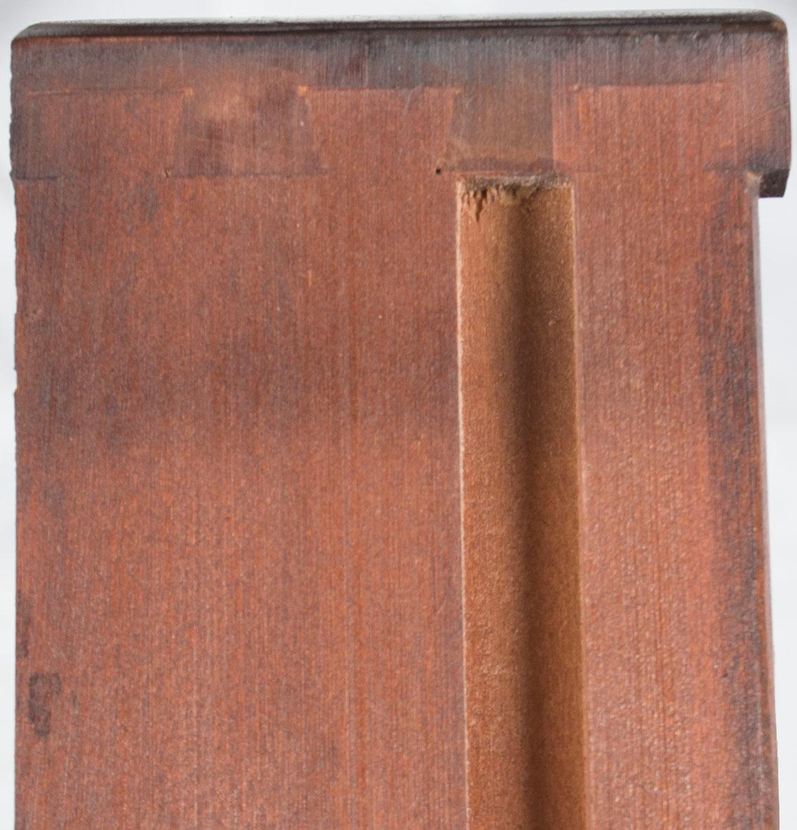 Oval Mahogany Side Accent End Table with Drawer on Lyre Trestle Pedestal Base (Ende des 20. Jahrhunderts) im Angebot