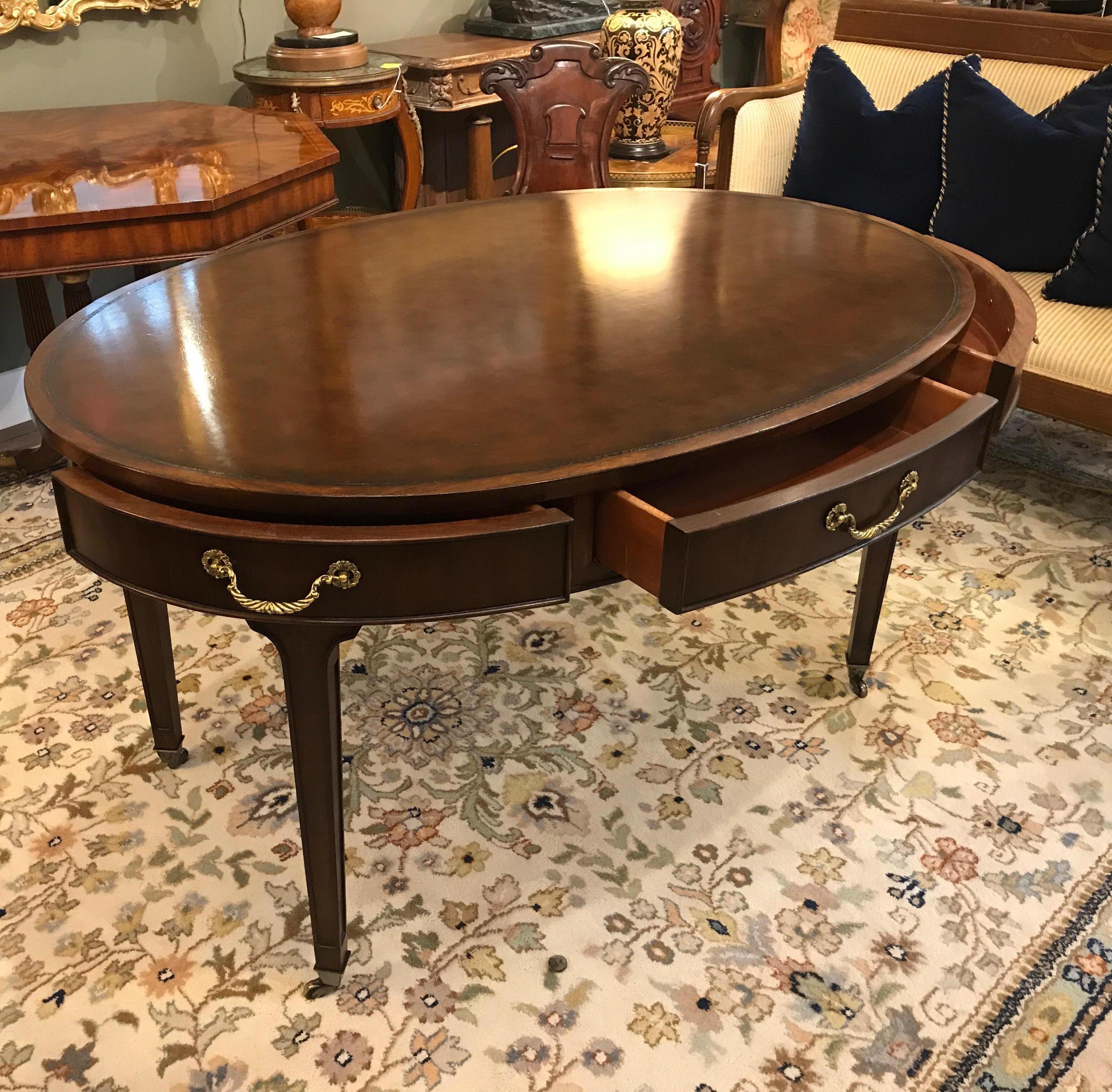 oval writing desk