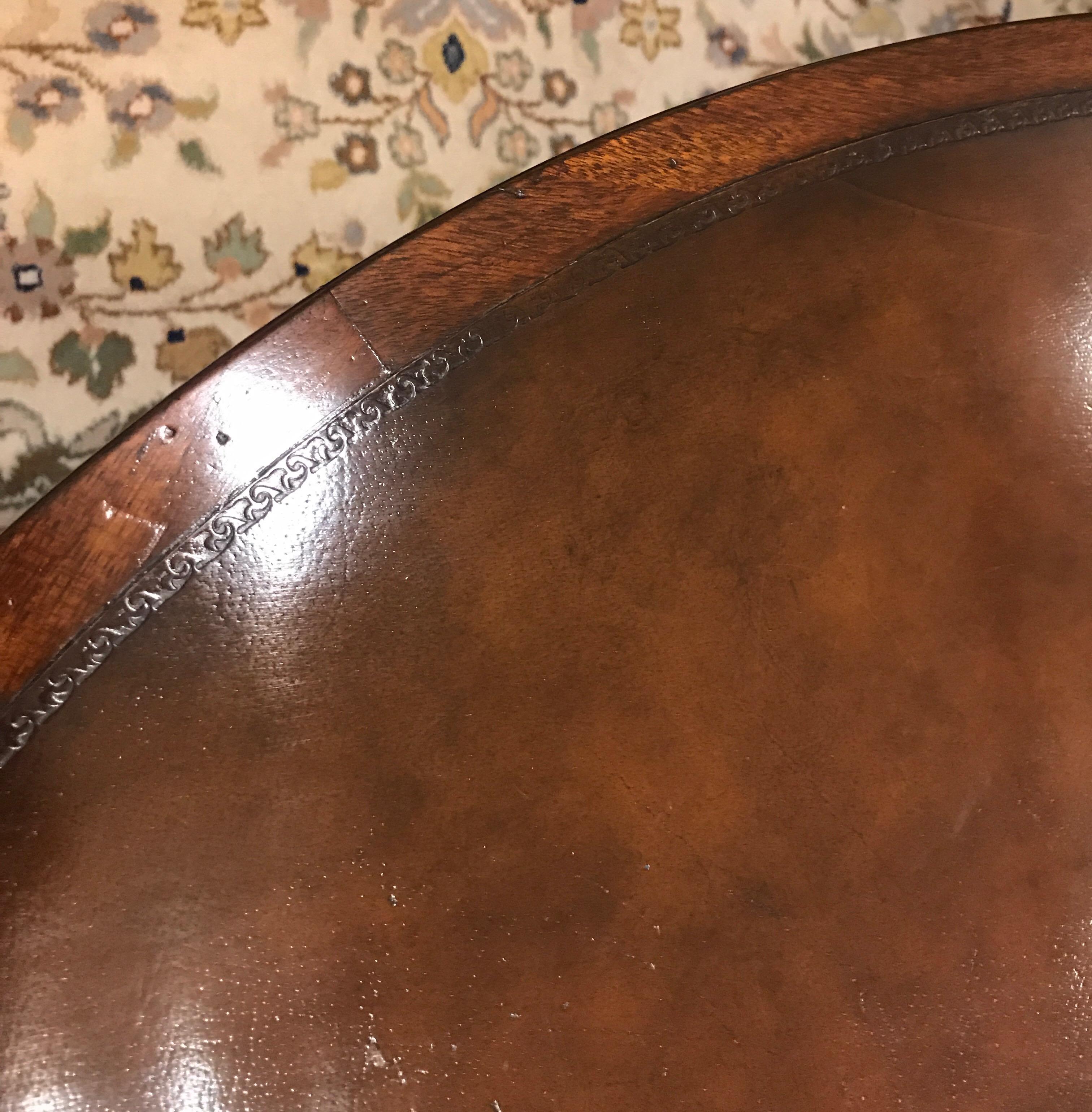 Oval Mahogany Writing Table Desk 3