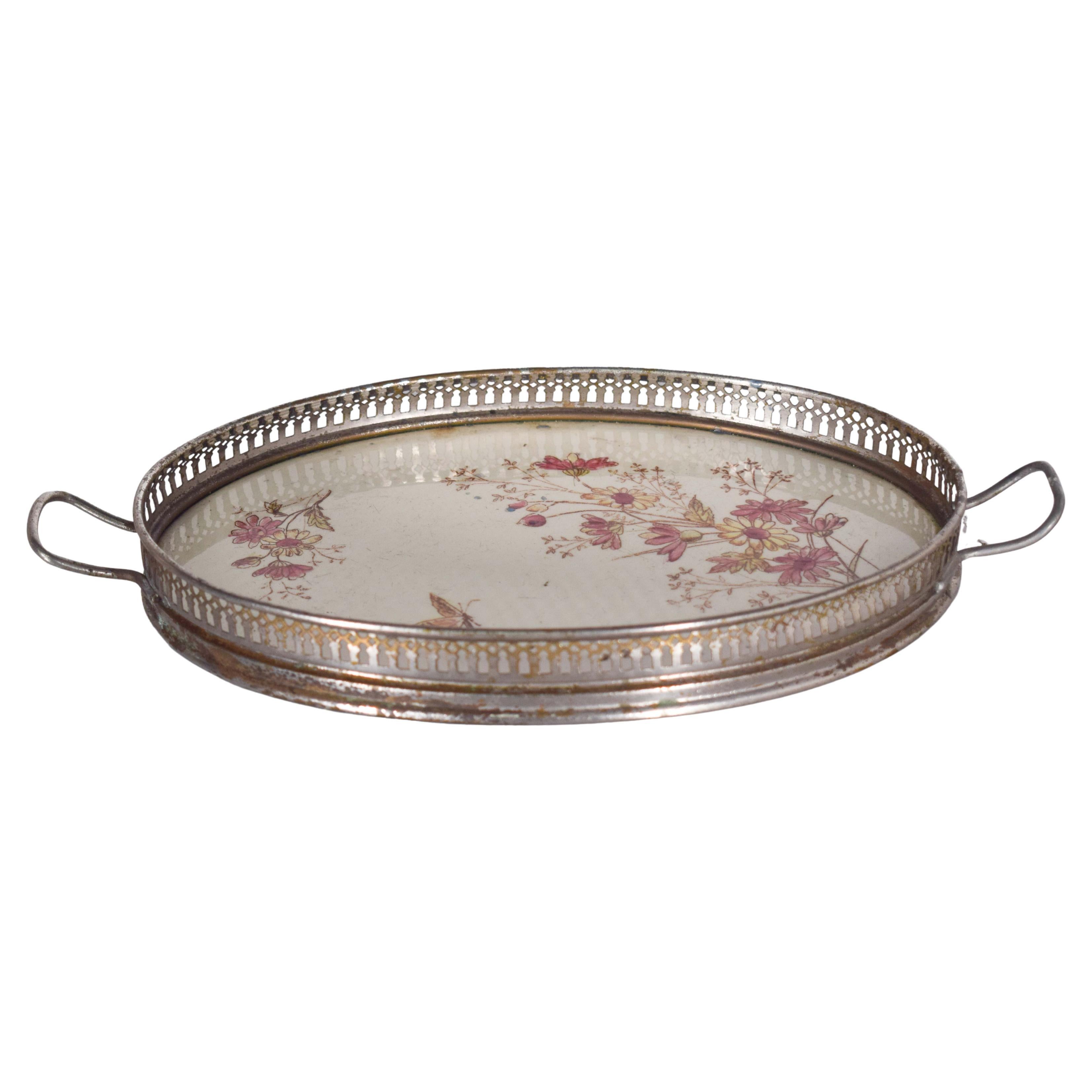 Maiolica ovale con griglia in ceramica smaltata