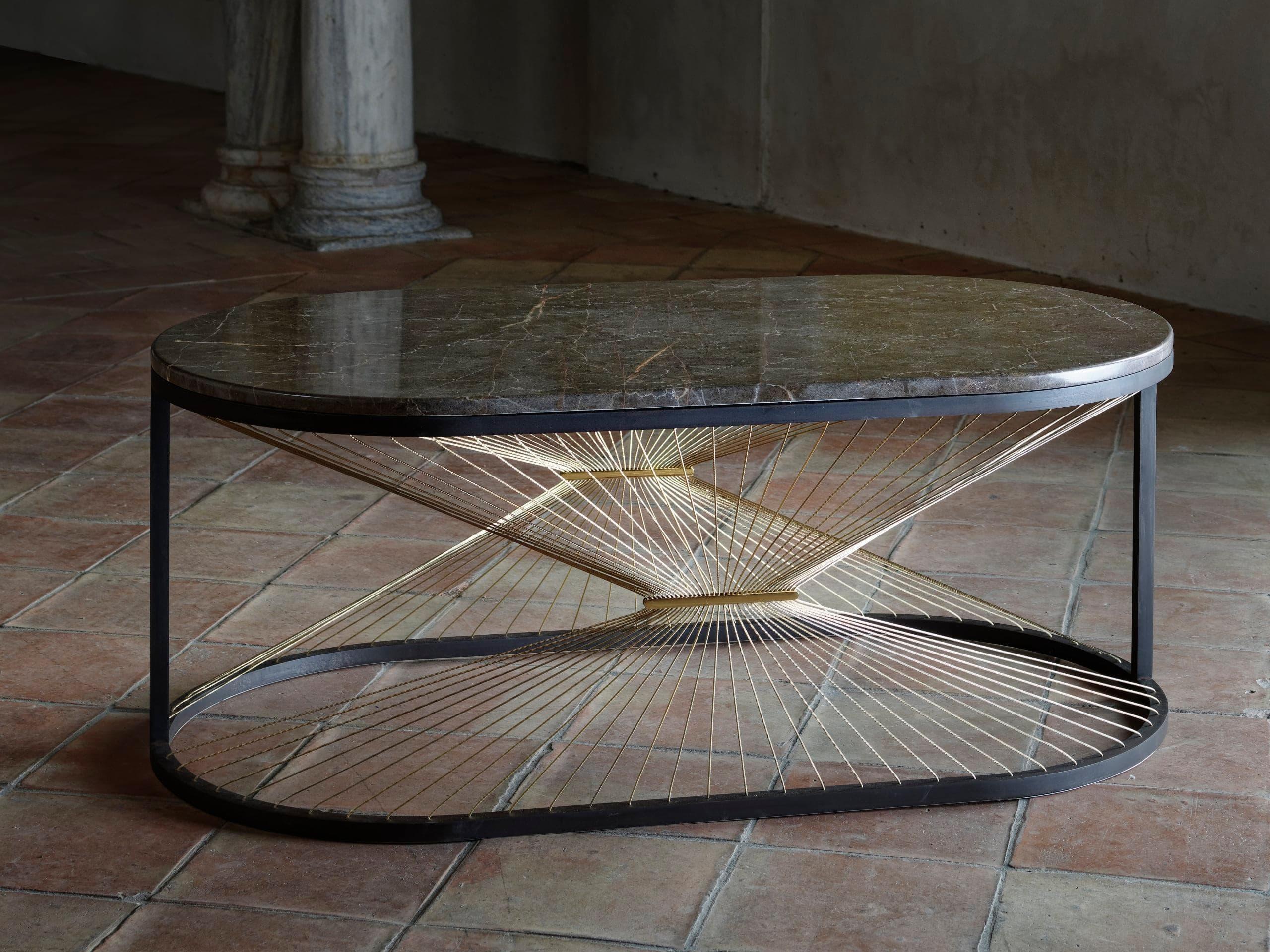 oval marble coffee table