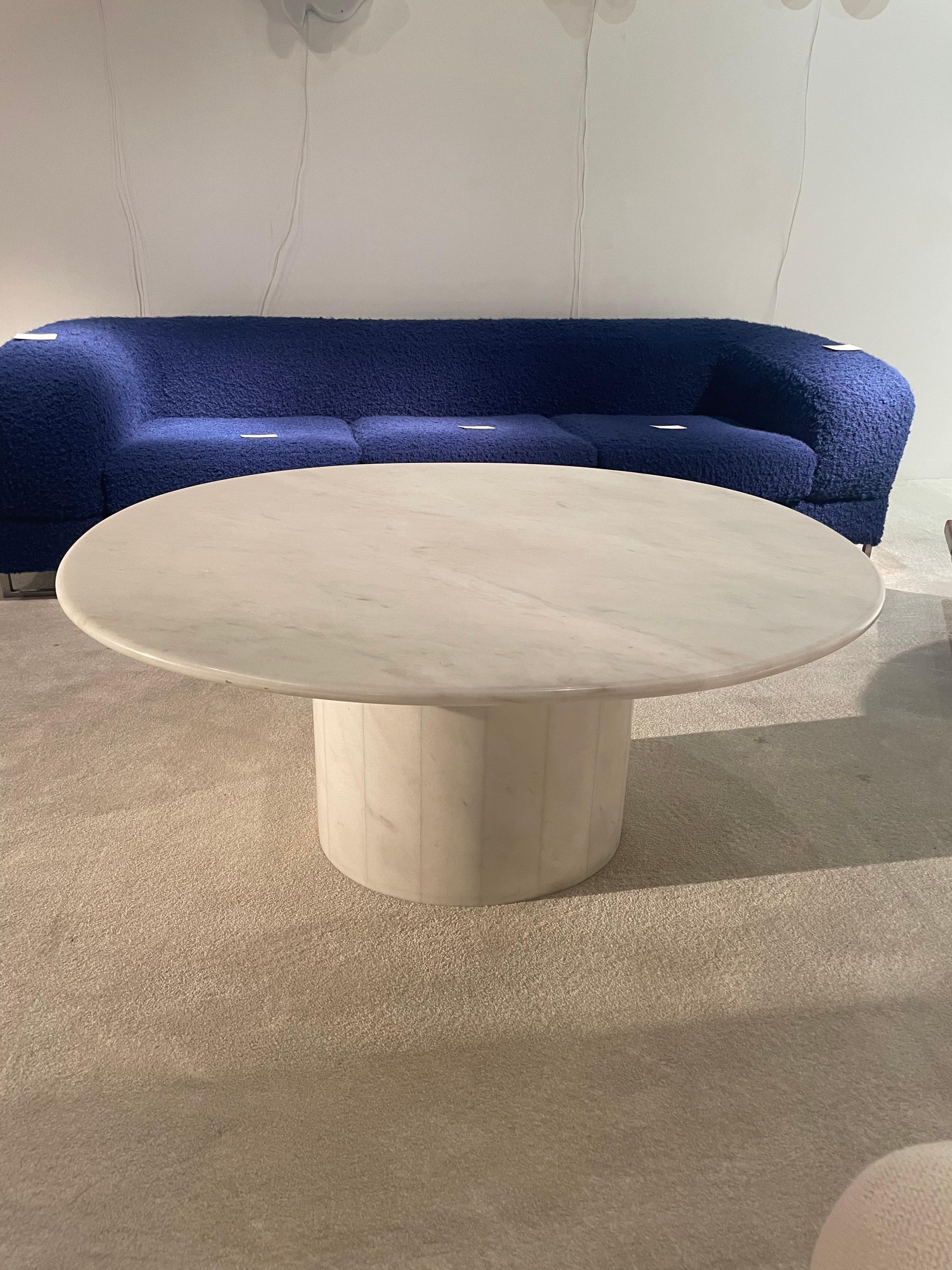 Oval Marble Coffee Table For Sale 4