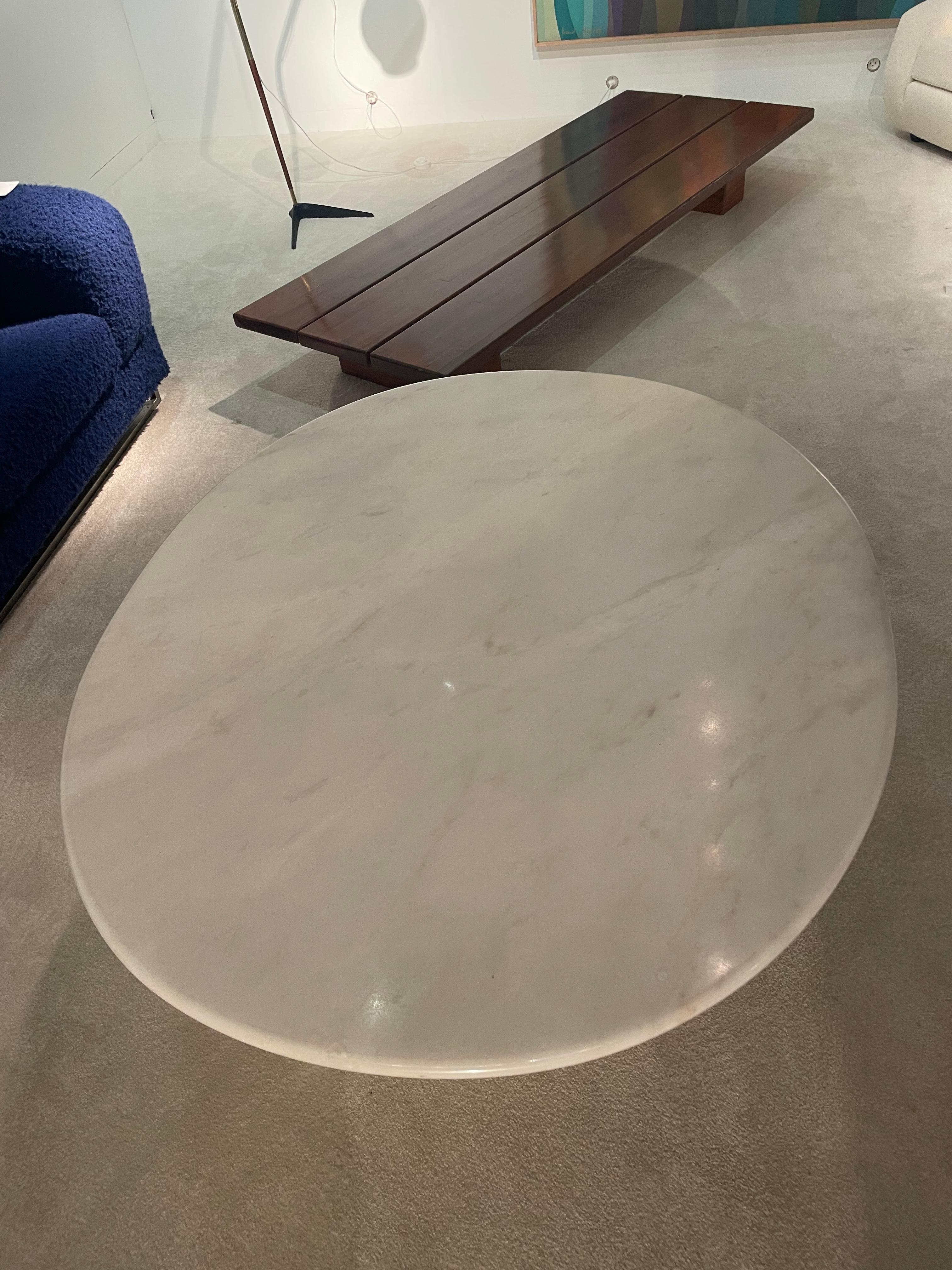 Oval Marble Coffee Table For Sale 3