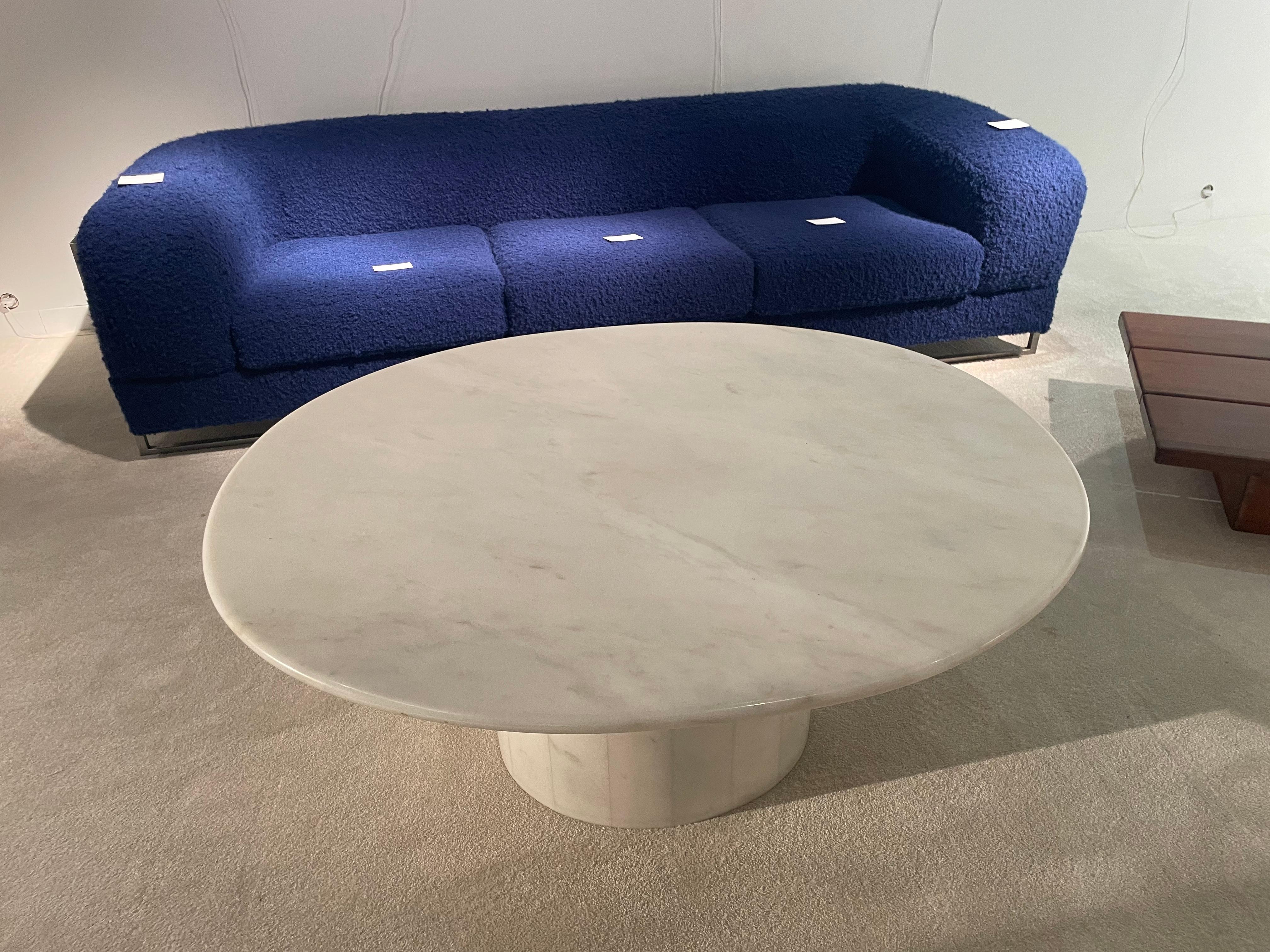 Oval Marble Coffee Table For Sale 6
