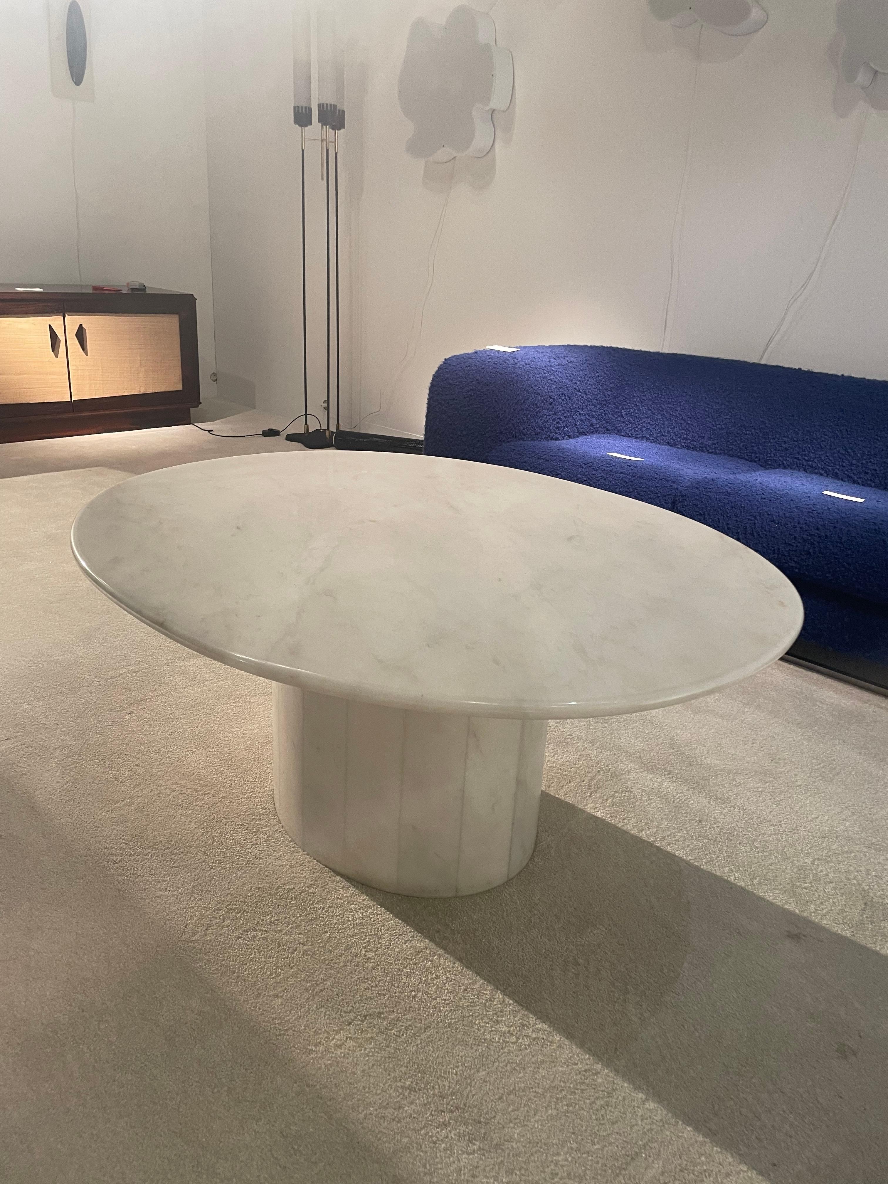 Oval Marble Coffee Table For Sale 10