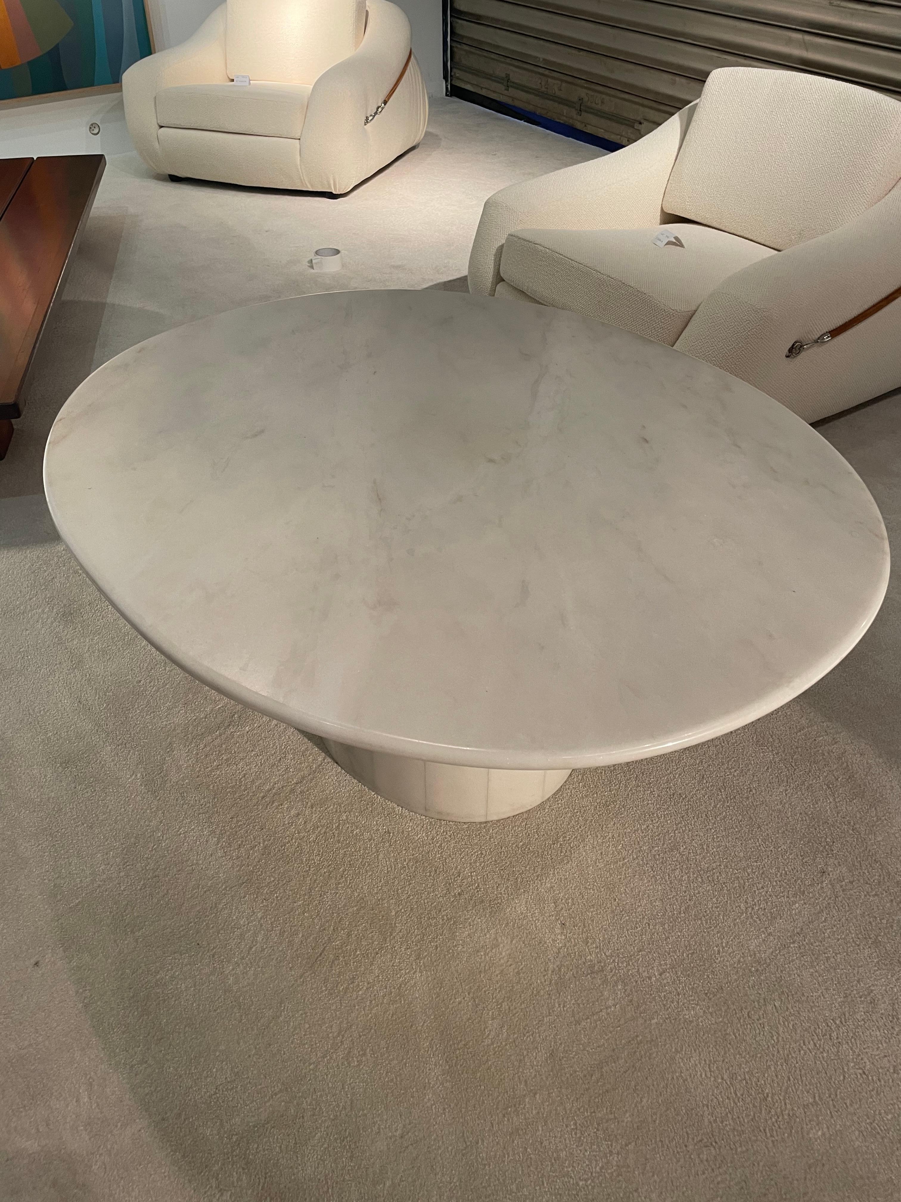 Oval Marble Coffee Table For Sale 12