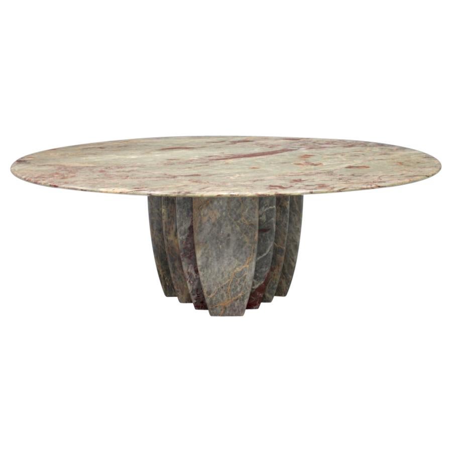 Oval Marble Coffee Table, Italy, 1970s at 1stDibs