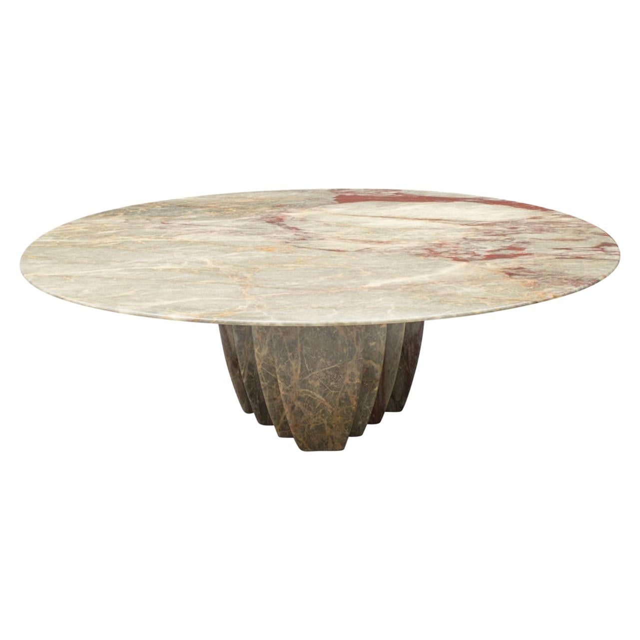 Oval Marble Coffee Table at 1stdibs