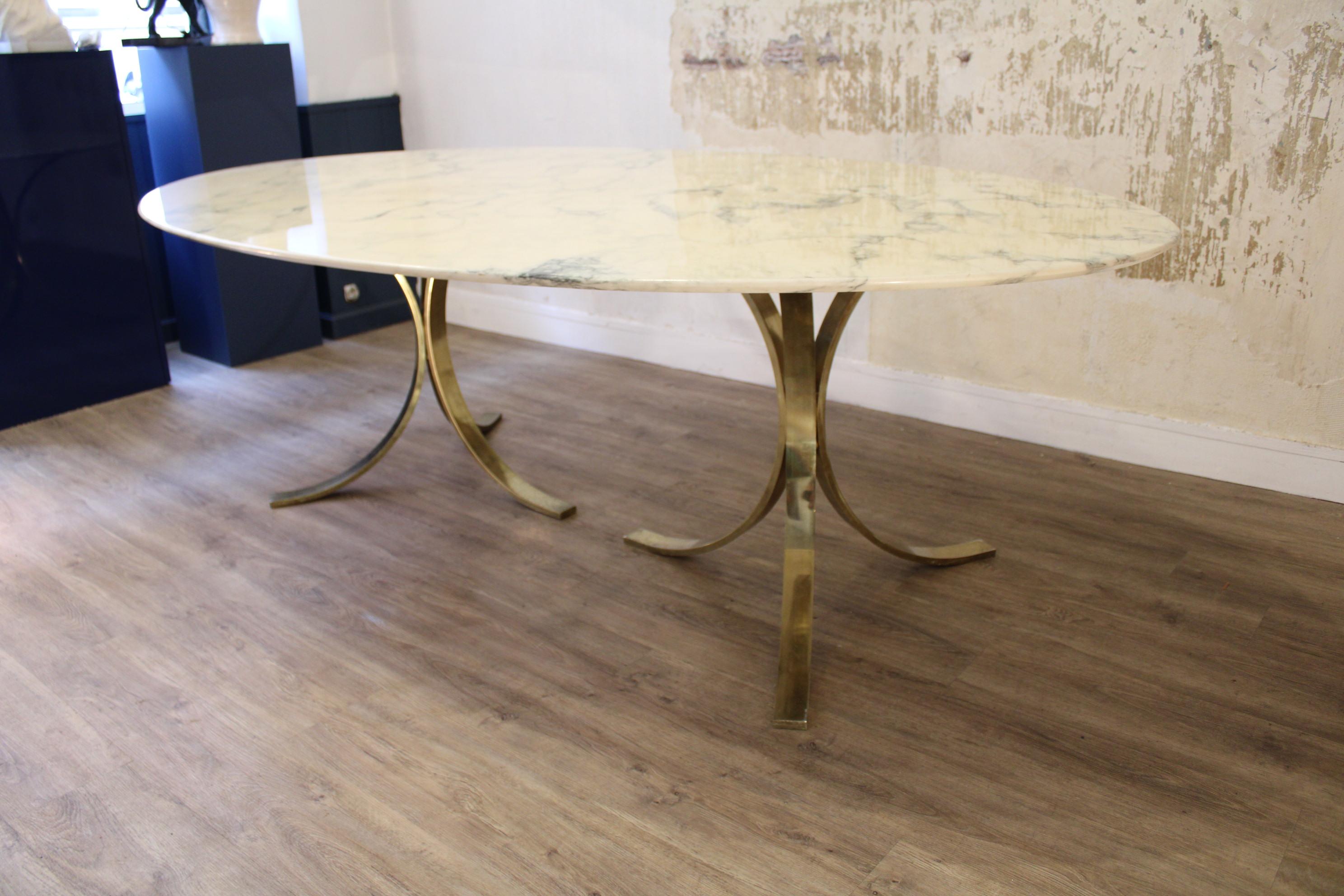 Italian Oval marble dining table