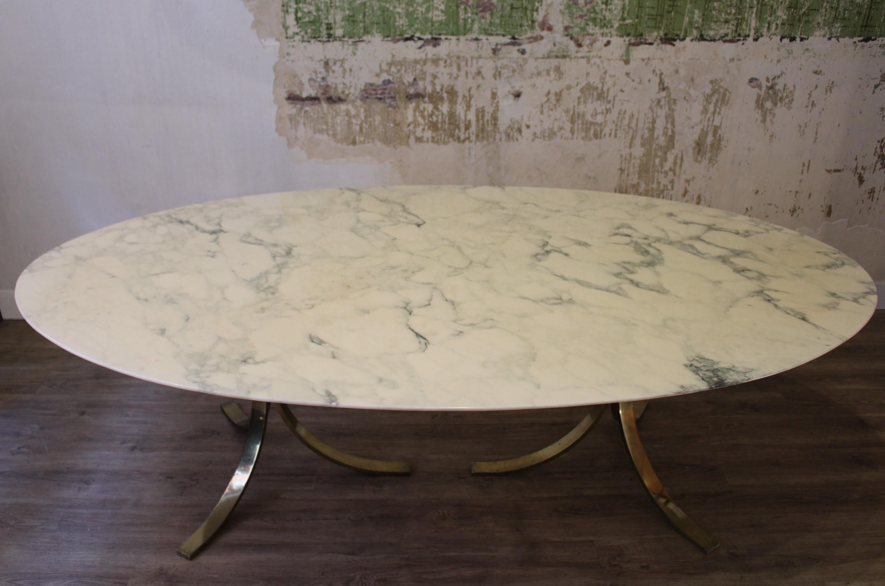 Marble Oval marble dining table