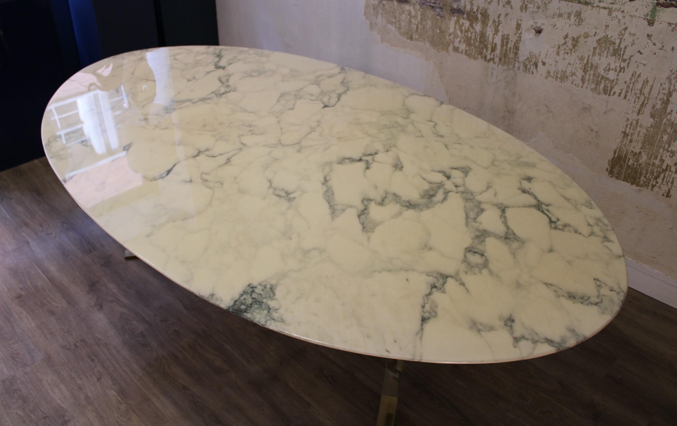 Oval marble dining table 1