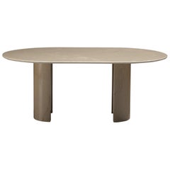 Oval Marble Table, 1970s