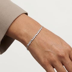 Bracelet ovale Marquise Cut Bracelet en argent 925 Moissanite Simple Gift For Women