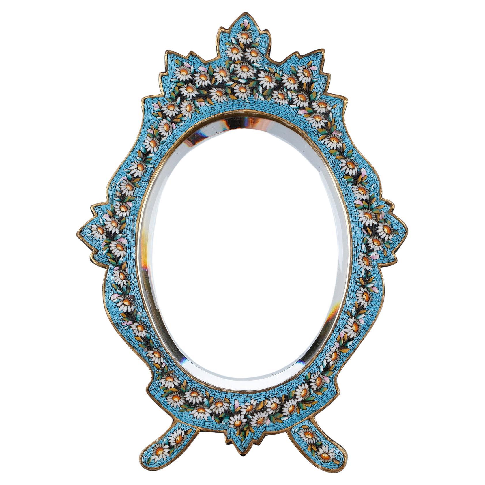 Oval Micro-Mosaic Mirror