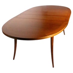 Oval Mid Century Extension Dining Table with Klismos Legs  by Harvey Probber