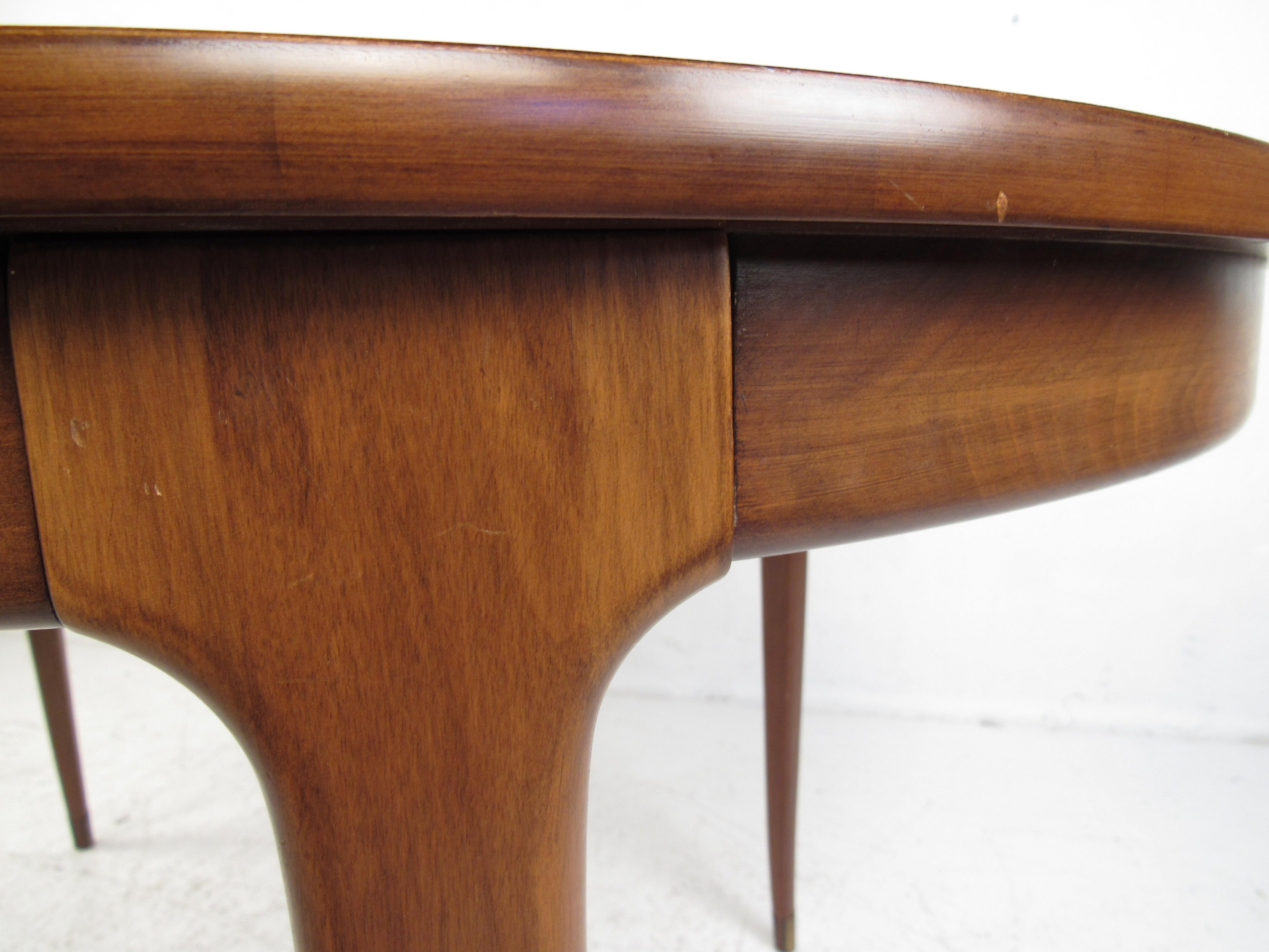 Oval Midcentury Walnut Dining Table by White Furniture Company 6