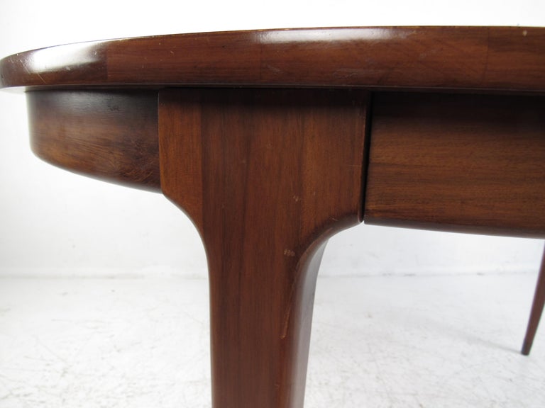 Oval Midcentury Walnut Dining Table by White Furniture Company at 1stDibs