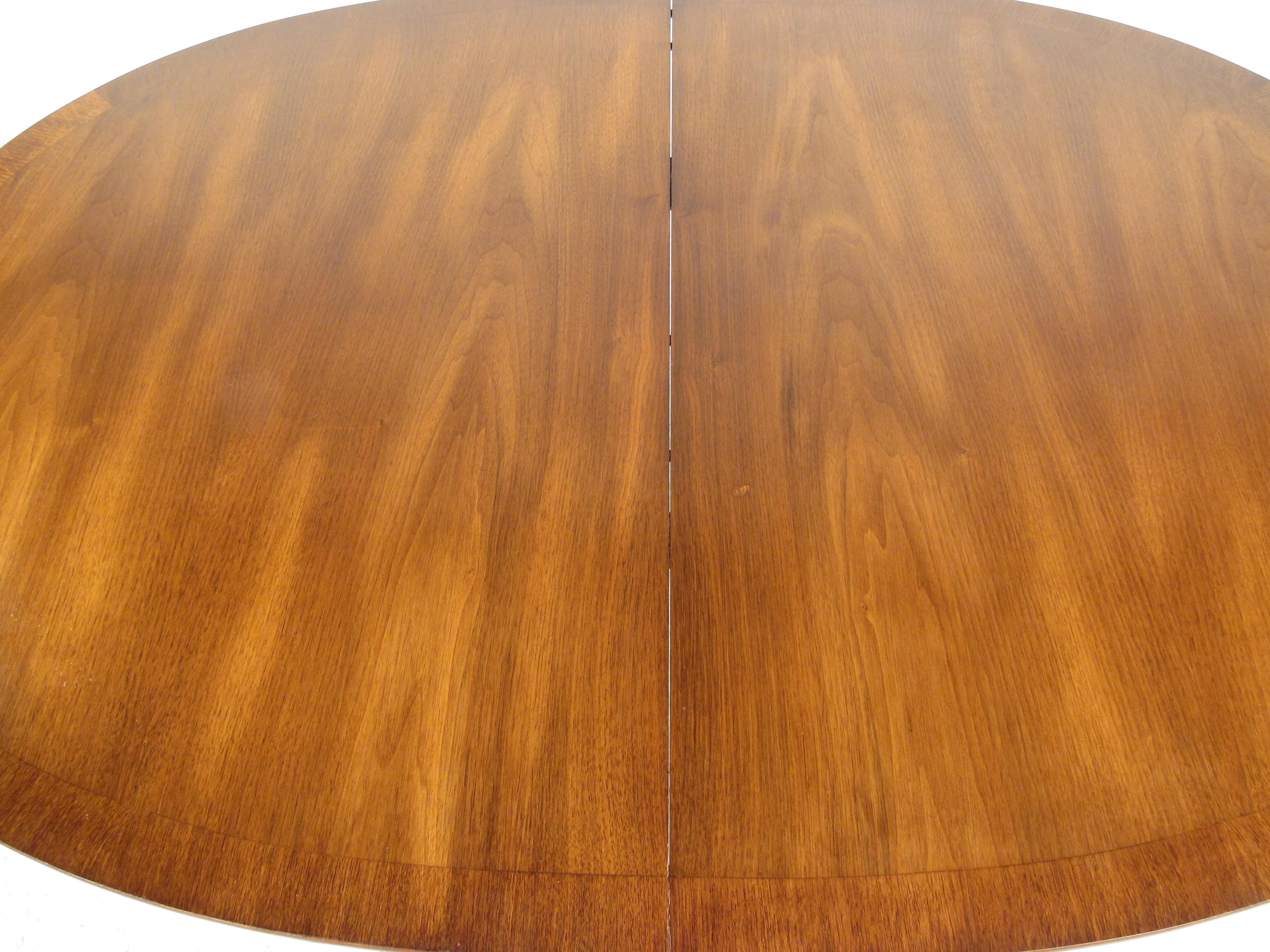 Oval Midcentury Walnut Dining Table by White Furniture Company 8