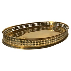 Oval Midcentury Brass Serving Tray by Jacob Worm, 1960s Oval Midcentury Brass Serving Tray by Jacob Worm, 1960s