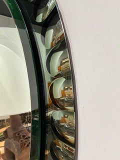 Ovaler Spiegel Cristal Arte Italien 1960