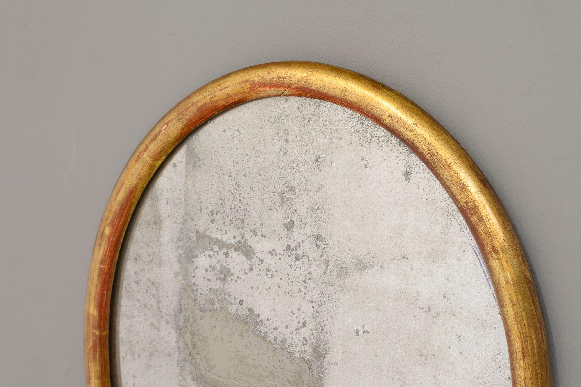 Late 19th Century Oval Mirror For Sale