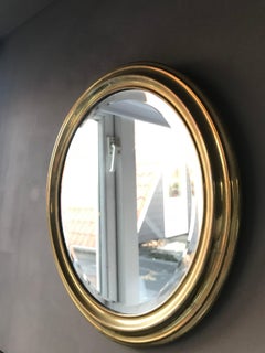 Oval Mirror in Brass