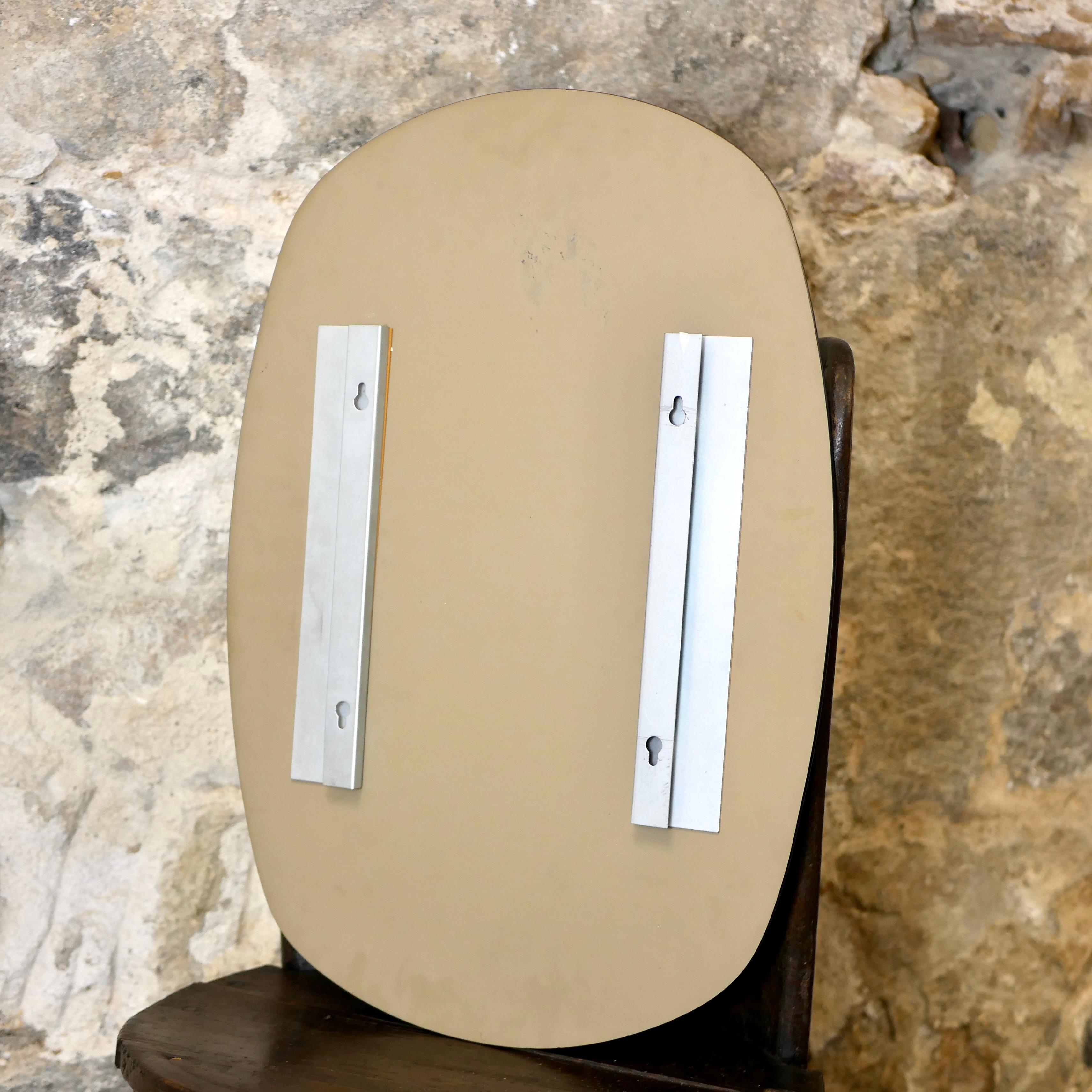 Oval mirror in the style of Fontana Arte, Italy, 1980s 5