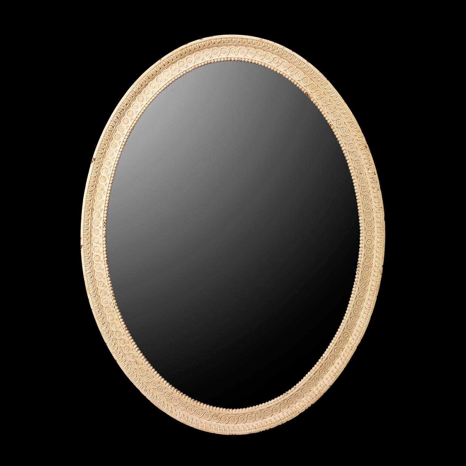 English Oval Mirror in the style of John Linnell For Sale