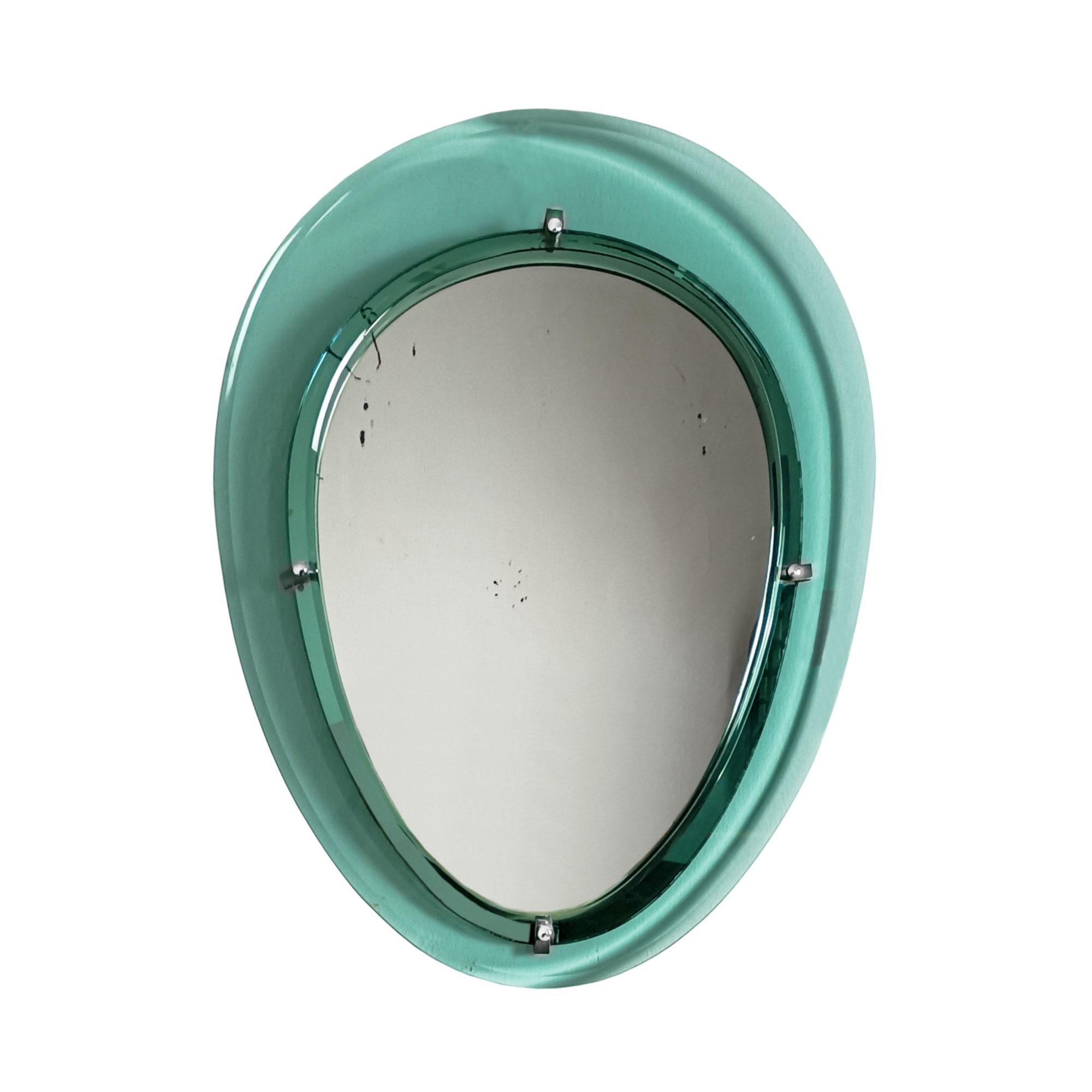 Mid-Century Modern Miroir ovale - Italie 1950 en vente