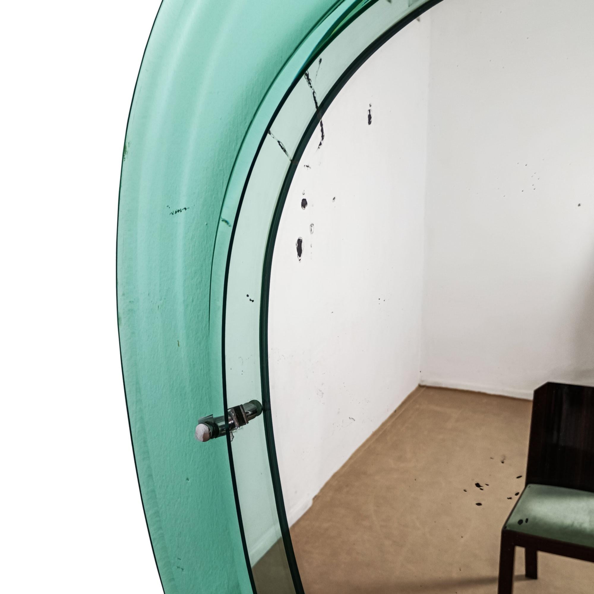 italien Miroir ovale - Italie 1950 en vente