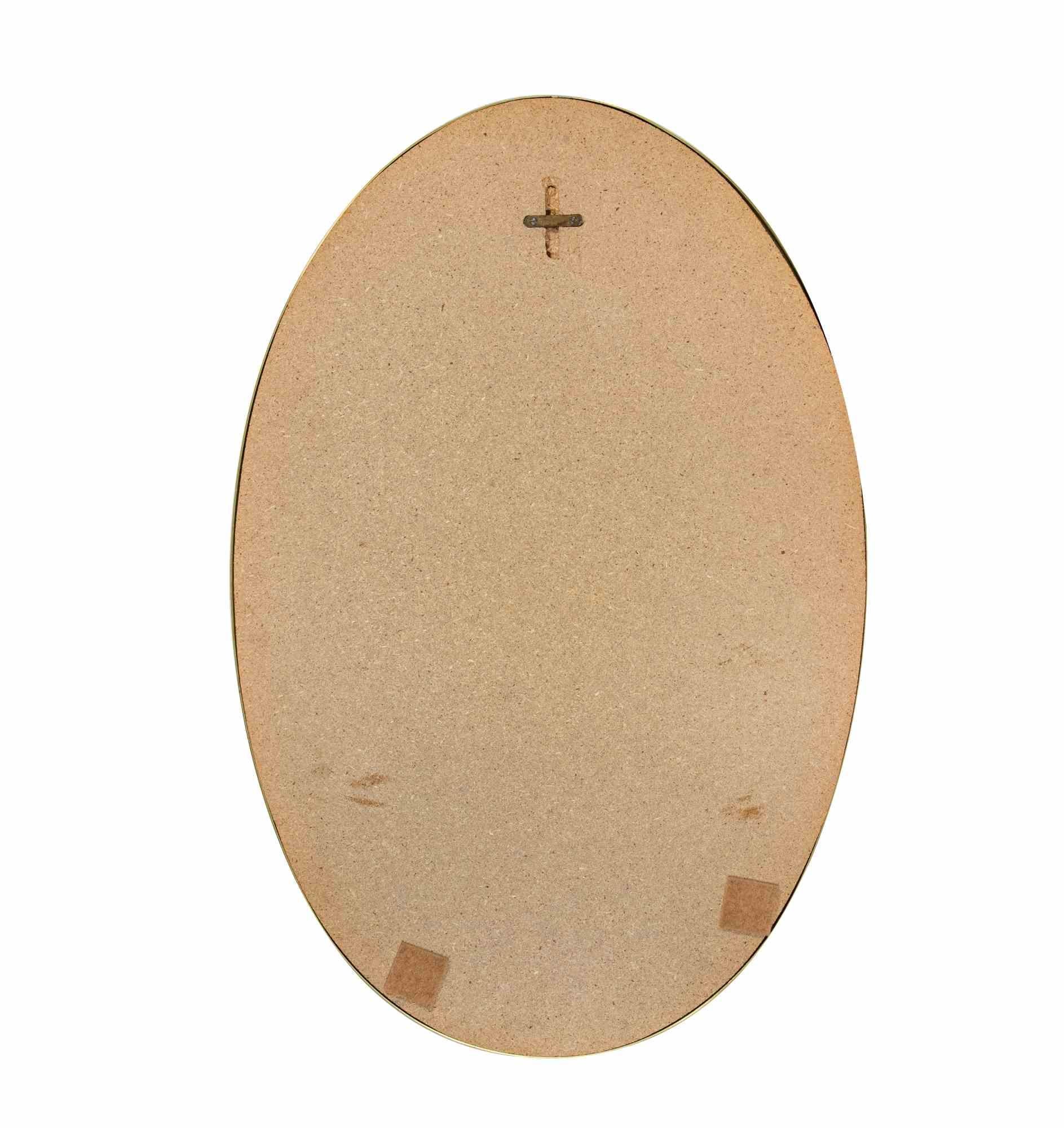 Espejo ovalado en metal dorado, Italia años 70.

Anchura 54 cm, longitud 80 cm.

¡Buenas condiciones!

