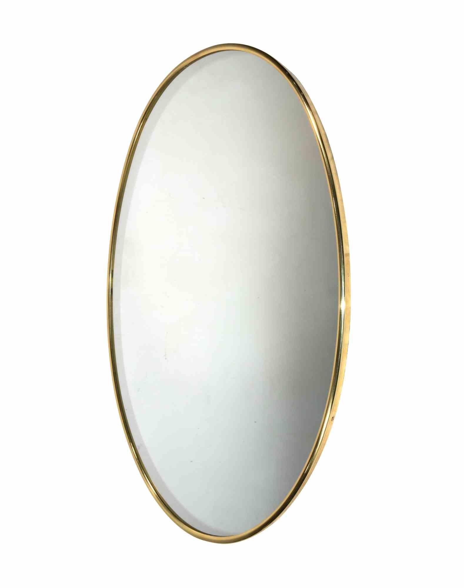 Oval Mirror, Italy, 1970s In Good Condition For Sale In Roma, IT