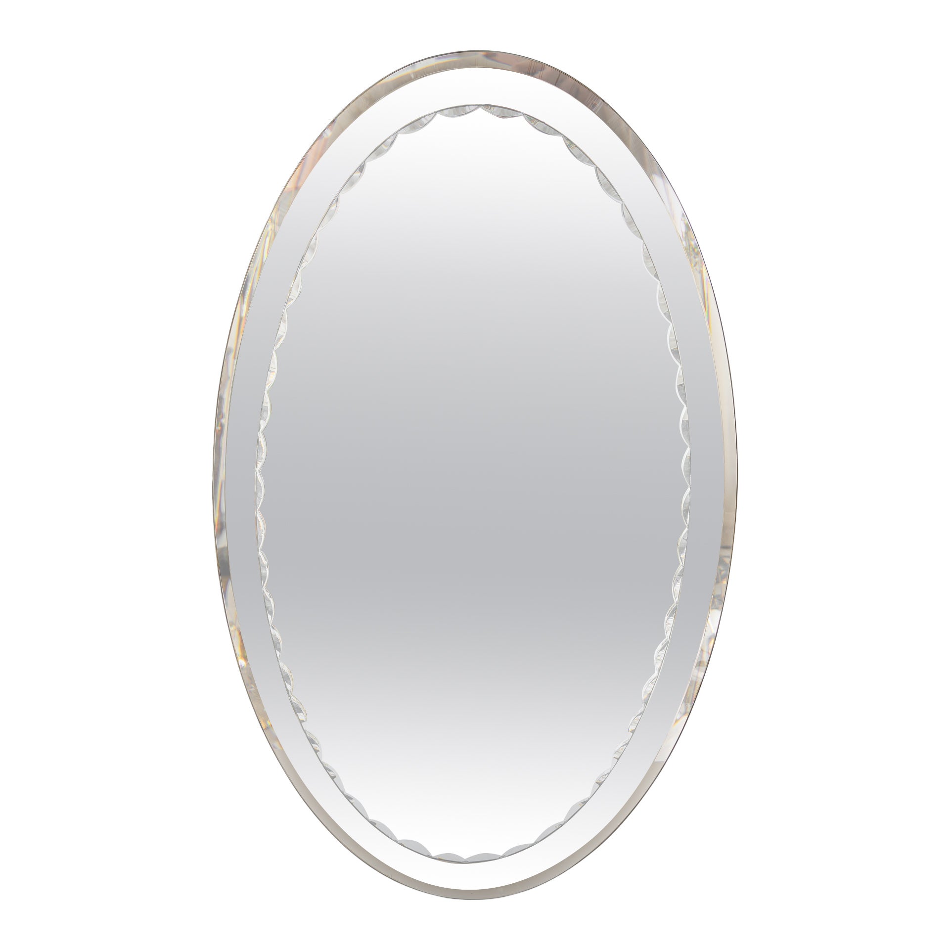 Oval mirror italy around 1960s