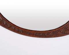 Oval Mirror with Carved Frame 1890s