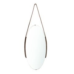 Oval Mirror with Teak Edges, 1960s