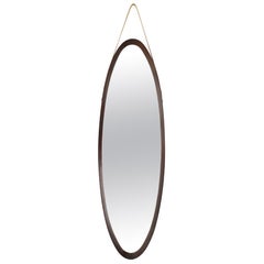 Oval Mirror with Teak Frame, 1960s