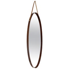 Oval Mirror with Teak Frame, 1960s