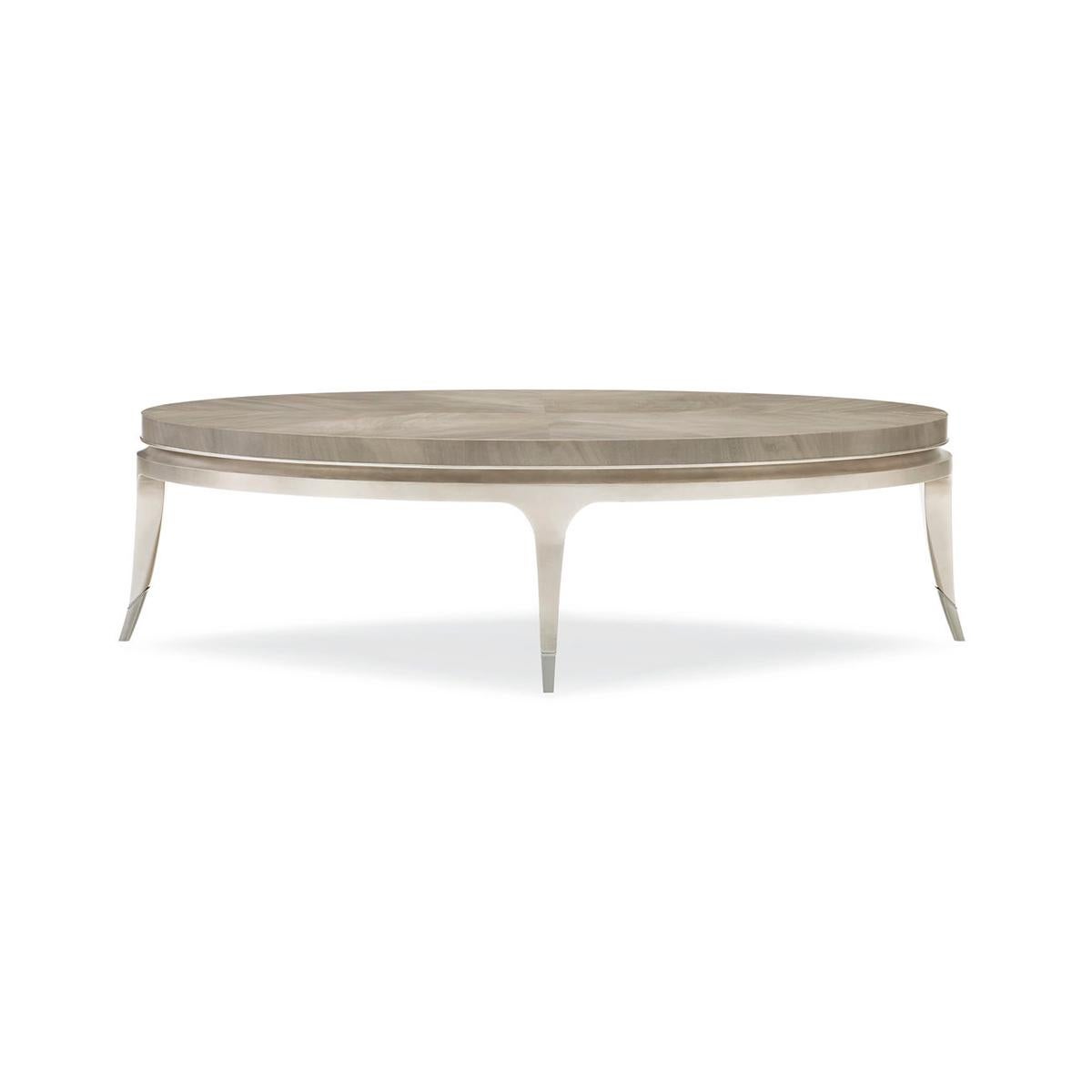 Mid-Century Modern Oval Modern Coffee Table For Sale
