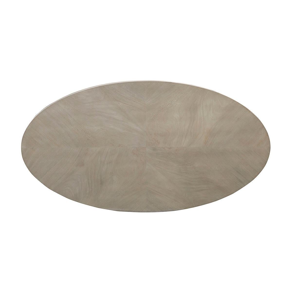 Asian Oval Modern Coffee Table For Sale